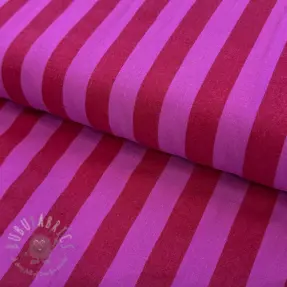 Țesătură din bumbac YARN DYED NOVA Stripe red fuchsia