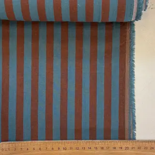 Țesătură din bumbac YARN DYED BIG Stripes brown