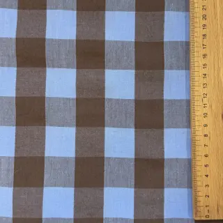 Țesătură din bumbac YARN DYED SONJA Checks blue brown