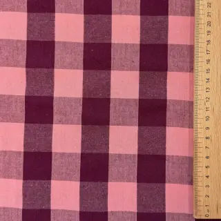 Țesătură din bumbac YARN DYED SONJA Checks aubergine