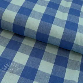 Țesătură din bumbac YARN DYED SONJA Checks blue green