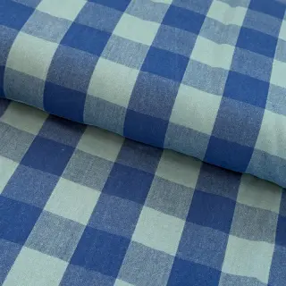 Țesătură din bumbac YARN DYED SONJA Checks blue green