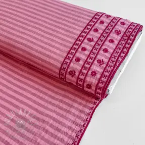 Mușelină EMBROIDERY 1 SIDE BORDER pink