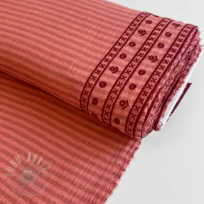 Mușelină EMBROIDERY 1 SIDE BORDER peach