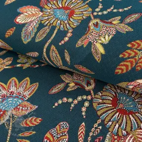 Țesătură decorativă jacquard Bosphore petrole