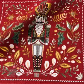 Țesătură decorativă jacquard Casse-Noisette rouge design B PANEL