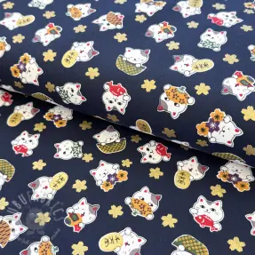 Țesătură din bumbac JAPAN Minet blue