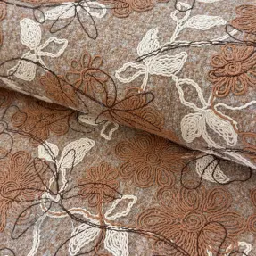 Stofă palton WOOLY EMBROIDERY Petra beige