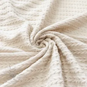 Tricot Knitted LIGHT ANGORA CABLY natural