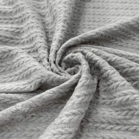 Tricot Knitted LIGHT ANGORA CABLY grey