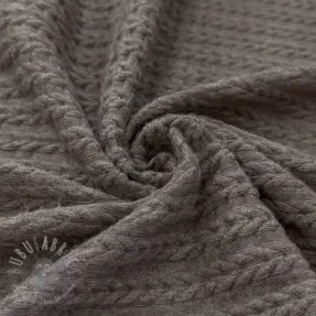Tricot Knitted LIGHT ANGORA CABLY brown
