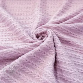 Tricot Knitted LIGHT ANGORA CABLY old rose