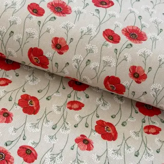Țesătură decorativă Linenlook Eclosion rouge