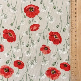 Țesătură decorativă Linenlook Eclosion rouge