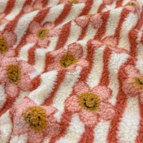 Stofă palton TEDDY JACQUARD Pretty mix design D