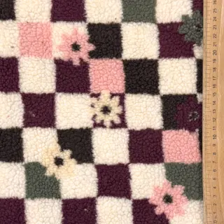 Stofă palton TEDDY JACQUARD Pretty mix design C