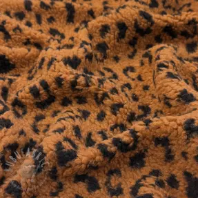 Stofă palton TEDDY Panther love brown