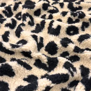 Stofă palton TEDDY Panther love ecru
