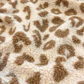 Stofă palton TEDDY Panther love light sand