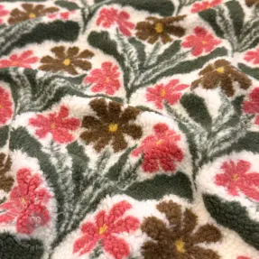 Stofă palton TEDDY JACQUARD Flowers