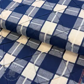 Țesătură din bumbac JACQUARD with stitched Check