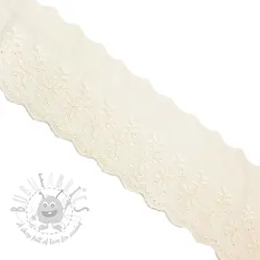 Dantelă Double flower off white