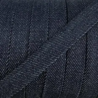 Șnur plat din bumbac 15 mm Denim navy
