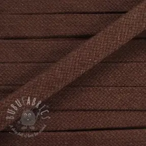 Șnur plat din bumbac 15 mm choco