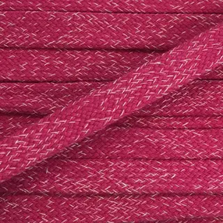 Șnur plat din bumbac 15 mm melange fuchsia