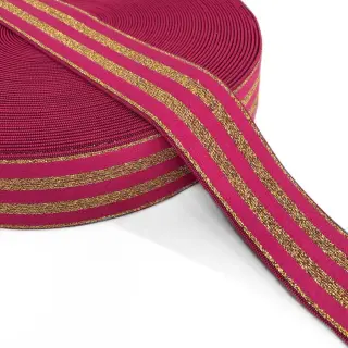 Elastic neted 4 cm LUREX GOLD fuchsia