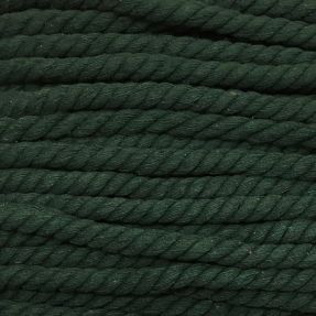 Șnur răsucit din bumbac 12 mm dark green