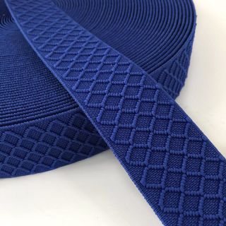 Elastic neted 4 cm Rhombus blue