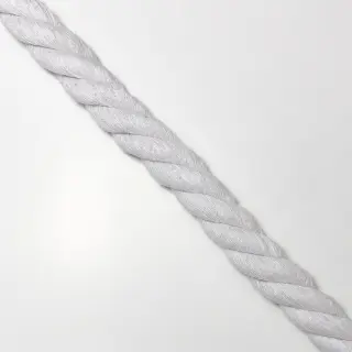 Șnur răsucit din bumbac 2,5 cm white