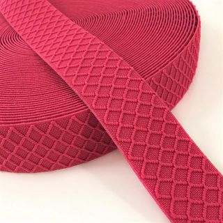 Elastic neted 4 cm Rhombus fuchsia