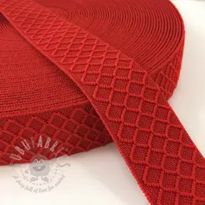 Elastic neted 4 cm Rhombus red