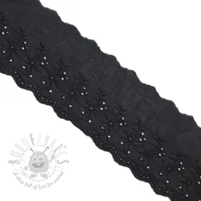 Dantelă Double flower black
