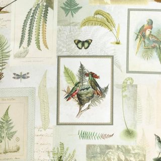 Țesătură decorativă Herbarium digital print