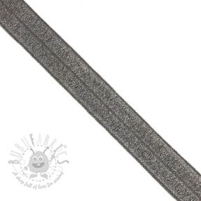 Bandă elastică strălucitoare 20 mm anthracite