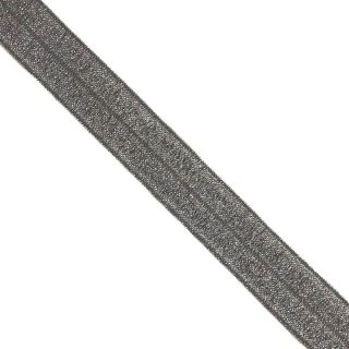 Bandă elastică strălucitoare 20 mm anthracite