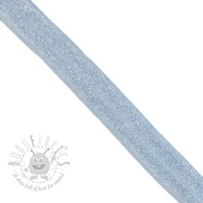 Bandă elastică strălucitoare 20 mm light blue