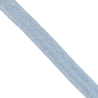 Bandă elastică strălucitoare 20 mm light blue