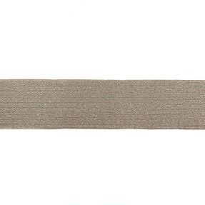 Elastic neted 5 cm glitter taupe