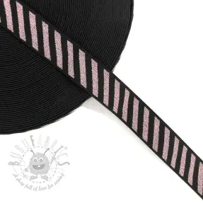 Elastic neted 2,5 cm Diagonal light pink