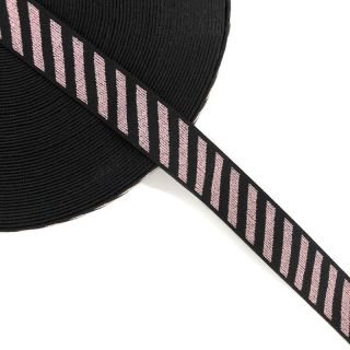 Elastic neted 2,5 cm Diagonal light pink