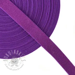 Elastic neted 2,5 cm glitter purple