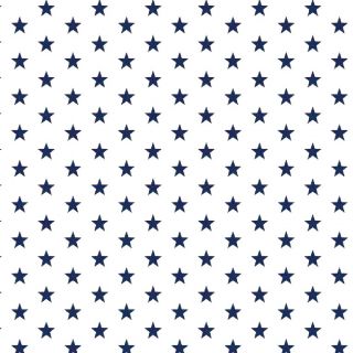 Țesătură din bumbac Petit stars white/navy