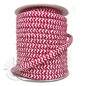 Șnur din poliester împletit ZIG ZAG red