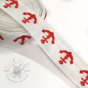 Panglică Anchor white/red