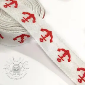 Panglică Anchor white/red