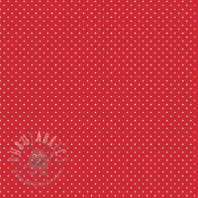 Țesătură din bumbac Petit dots red